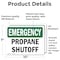 Signmission Propane Shutoff, 10 in W x Rectangle, Vinyl Decal OS-2PACK-EM-D-710-L-10413 - alternate 4